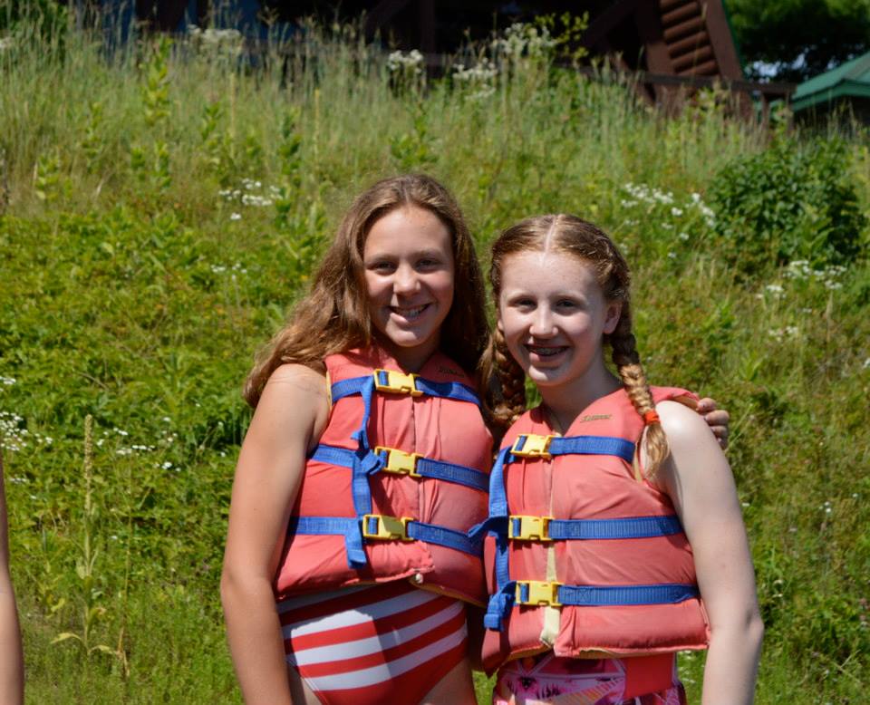 Campers at WeHaKee in life jackets