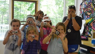 Campers doing photography
