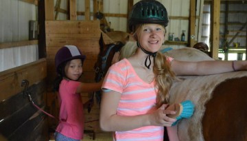 wehakee girls taking care of horses