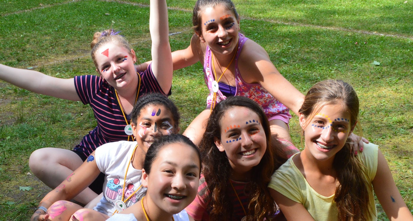 WeHaKee campers with painted faces