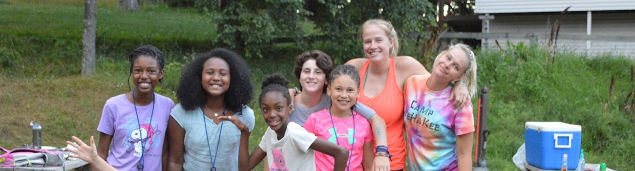 WeHaKee Camp for Girls campers in the outdoors.