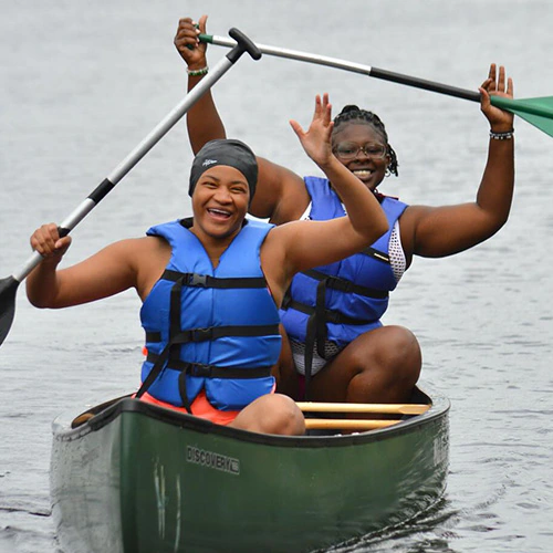 wehakee-camp-for-girls-staff-members-canoeing-hunter-lake-2024-winter-wisconsin